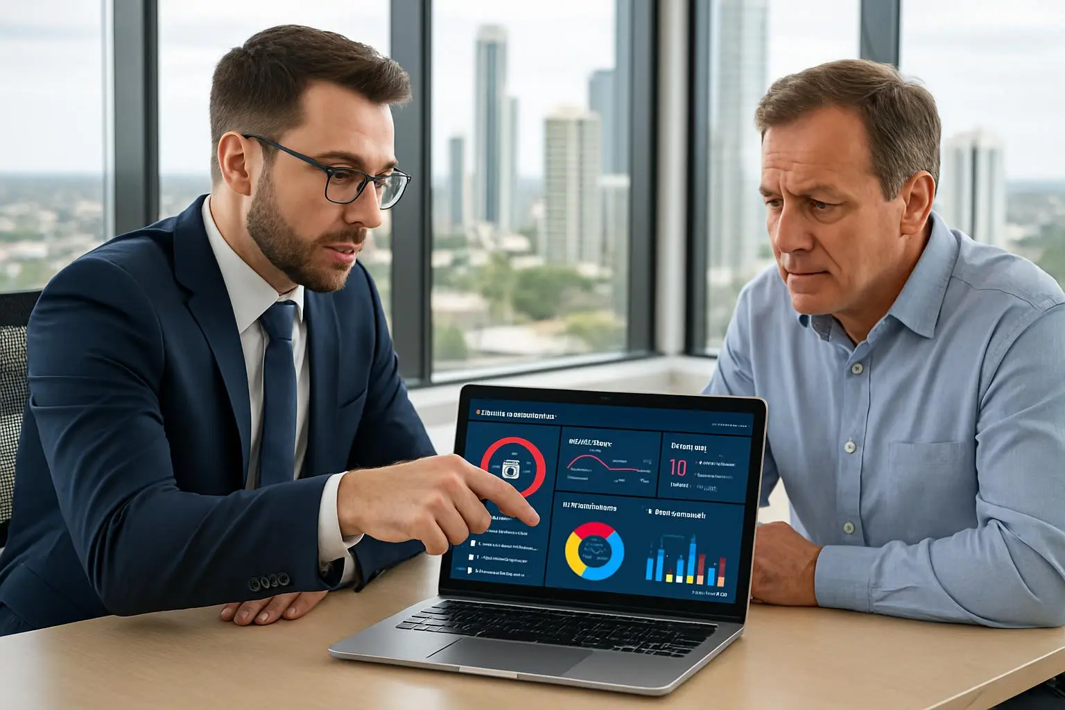 Professional cybersecurity consultant providing security assessment to Gold Coast business client